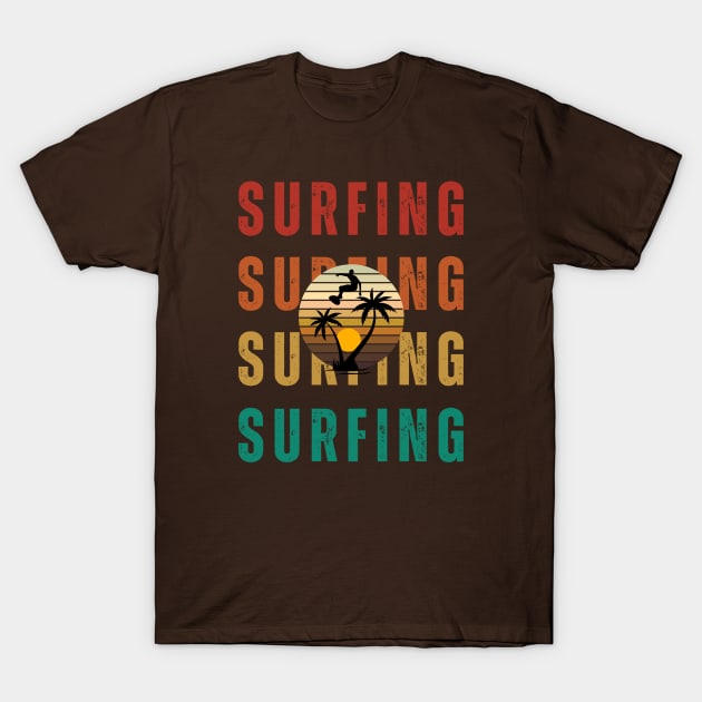 Surfing Fanatics T-Shirt by TINRO Kreations